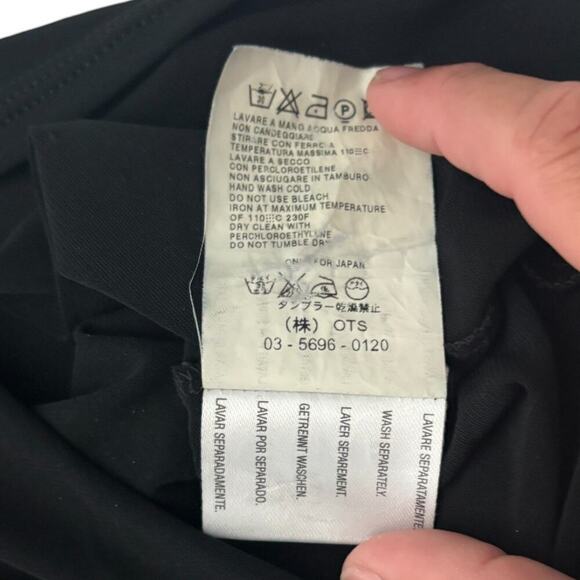 MaxMara V-Neck Short Sleeve Top Black Size Large - Picture 8 of 9